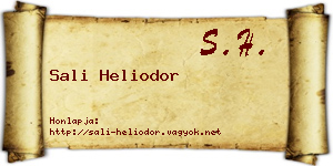 Sali Heliodor névjegykártya